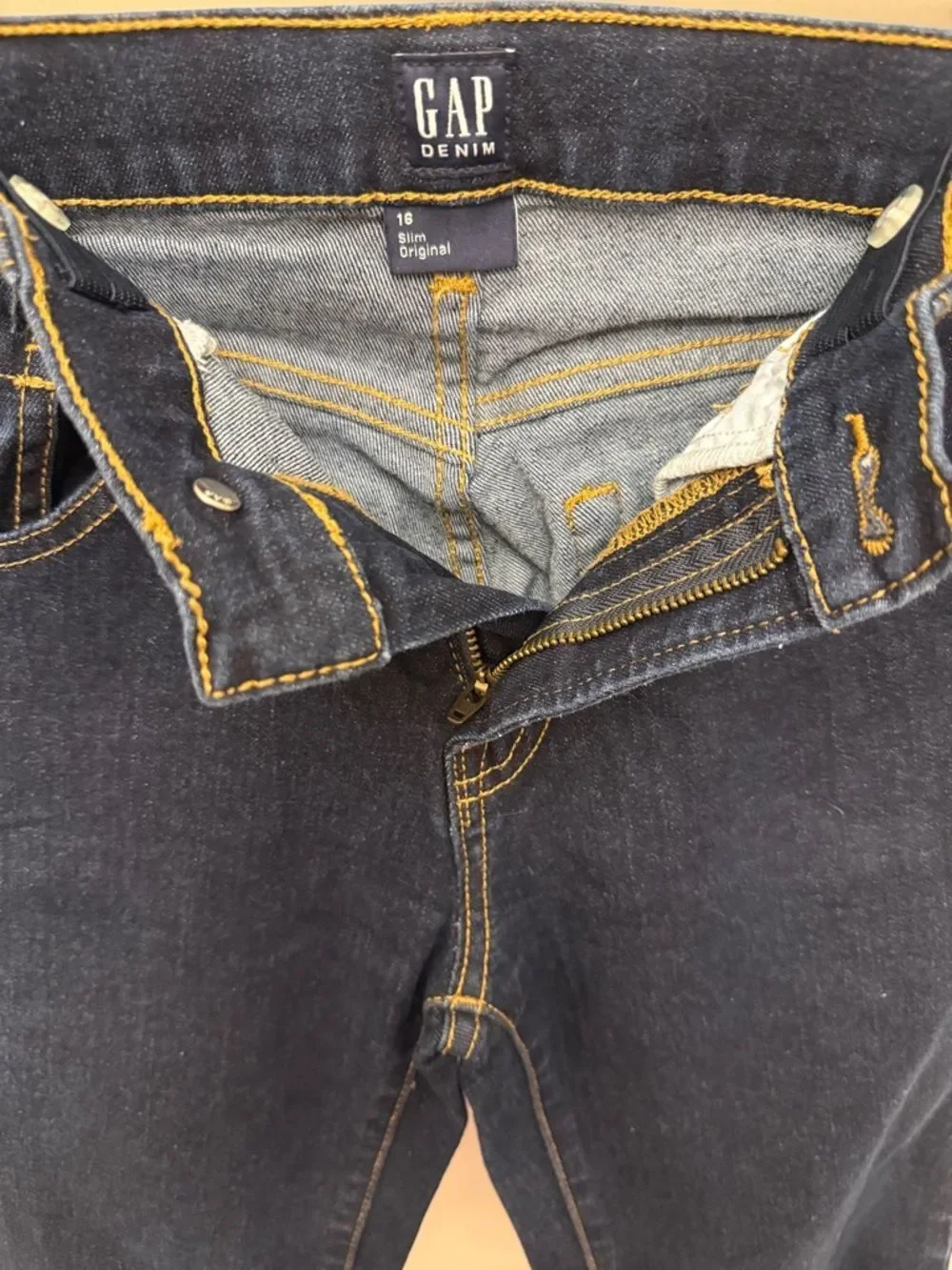 Gap‎ Rigid Straight Leg Dark Wash Casual Jeans